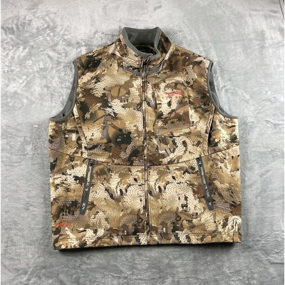 Sitka Gear Dakota Vest Mens 2XL Camo Optifade Waterfowl Marsh Windproof Hunting